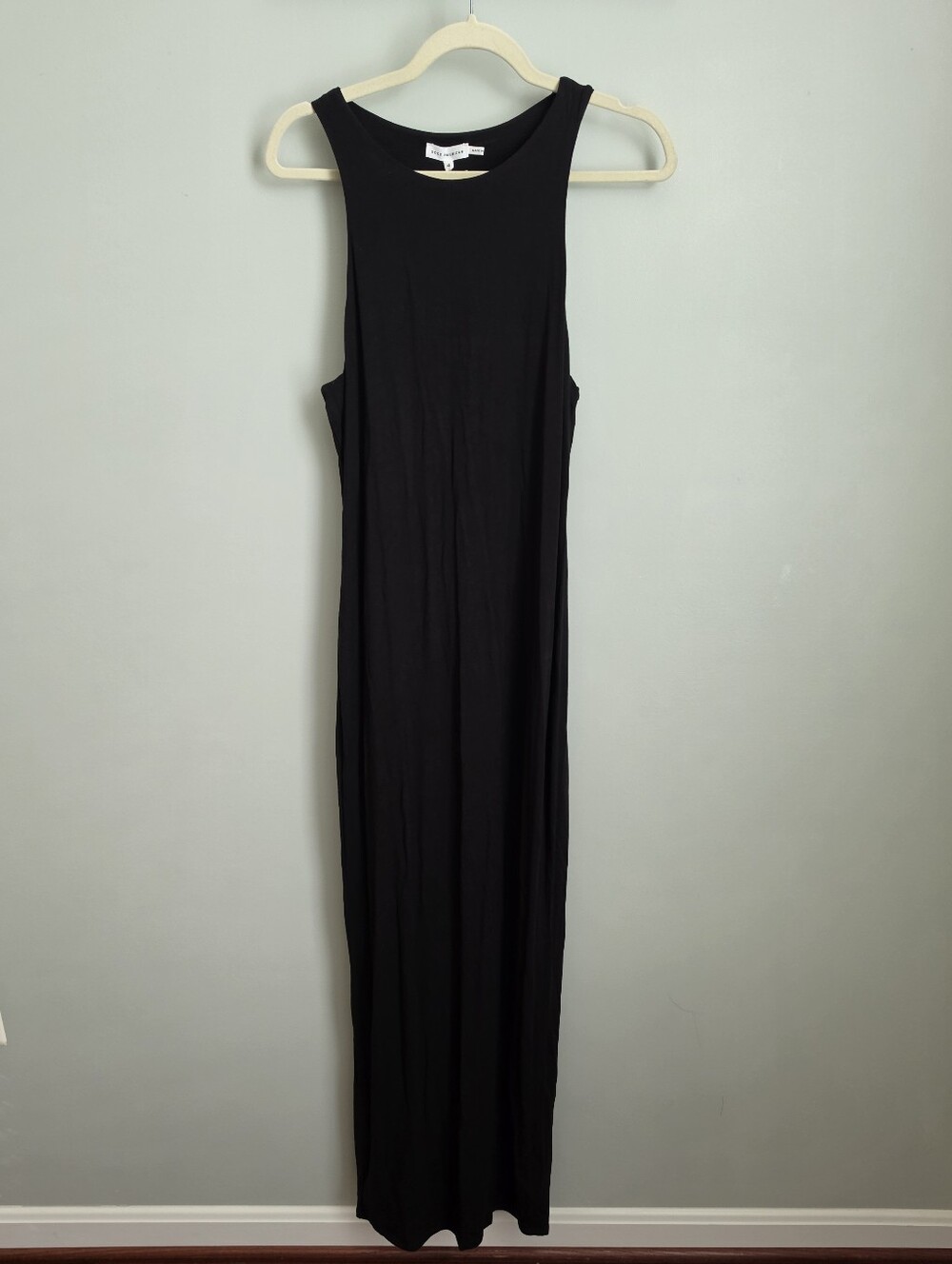 Good American Sleek Black Tank Maxi Dress Size 4 NWT
